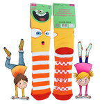 Kinder Thermo Socken Monster-Gesichter ABS Noppen - 6