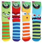 Kinder Thermo Socken Monster-Gesichter ABS Noppen - 5