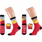 Pommes Frites Motiv-Socken in Pommes-Schachtel Apollo - 3
