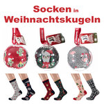 Damen Weihnachts-Motiv-Socken in Christbaum-Kugel Apollo - 2