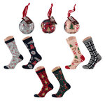 Damen Weihnachts-Motiv-Socken in Christbaum-Kugel Apollo - 18