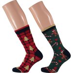 Damen Weihnachts-Motiv-Socken in Christbaum-Kugel Apollo - 20