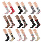 Damen Weihnachts-Motiv-Socken in Christbaum-Kugel Apollo - 5