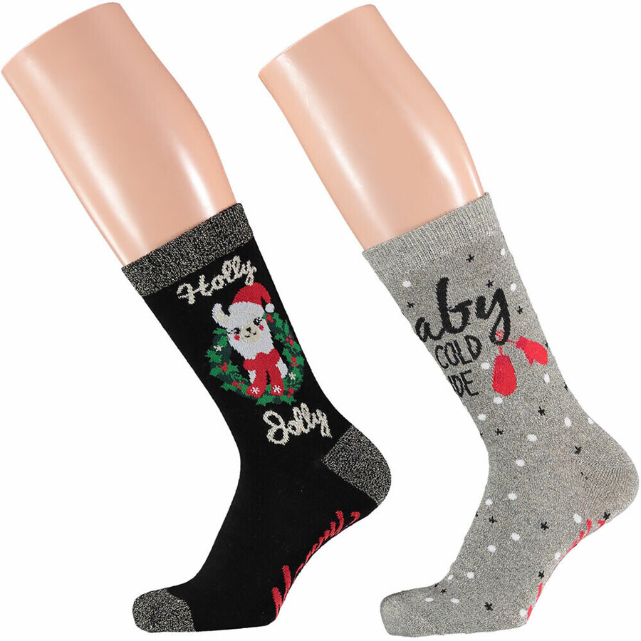 Damen Weihnachts-Motiv-Socken in Christbaum-Kugel Apollo - 9