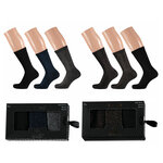 Glitzer-Lurex Damensocken Apollo in Geschenkbox uni-mix - 1