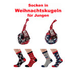 Kinder Weihnachts-Motiv-Socken für Jungen in Christbaum-Kugel Apollo - 2