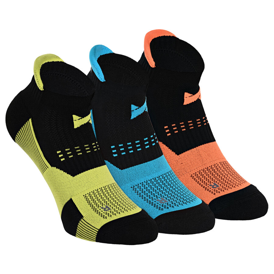 Fitness Sport Sneakersocken XTREME schwarz-bunt-mix