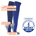 Kompressions-Lauf-Kniestrümpfe XTREME blau-mix - 23