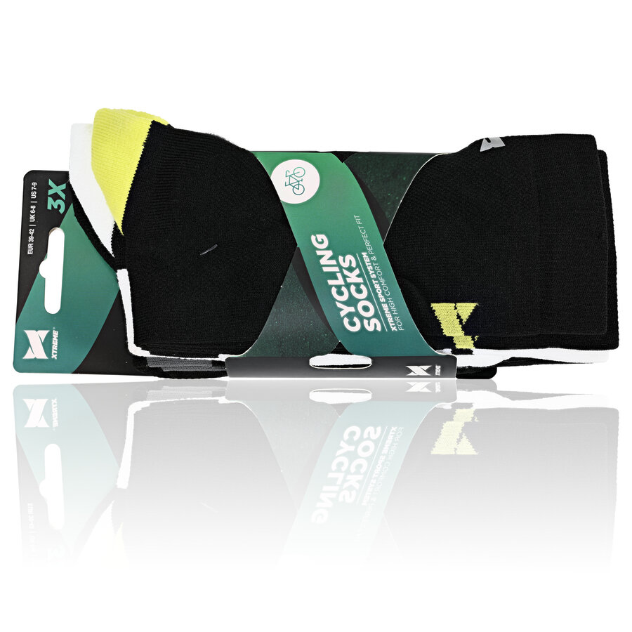 Fahrrad Socken XTREME schwarz-weiß-mix - 2