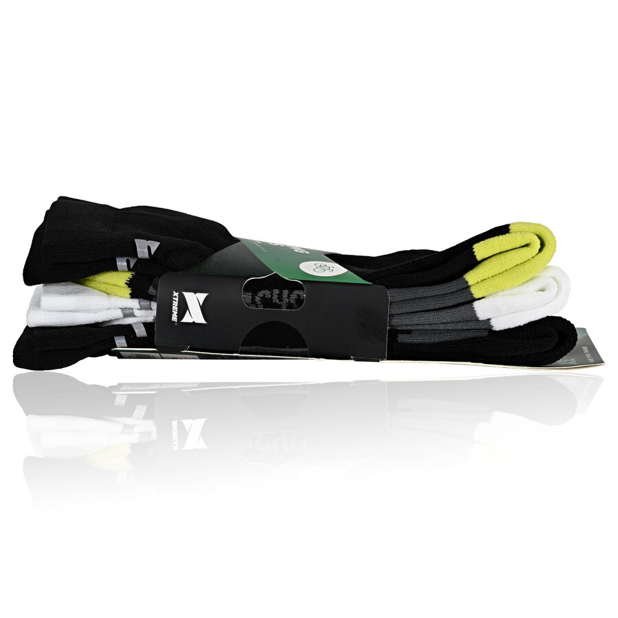 Fahrrad Socken XTREME schwarz-weiß-mix - 21