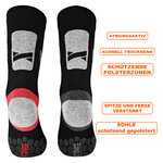 Allwetter Walking Wander-Socken Polsterzonen XTREME schwarz-mix - 4