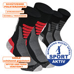 Allwetter Walking Wander-Socken Polsterzonen XTREME schwarz-mix - 2