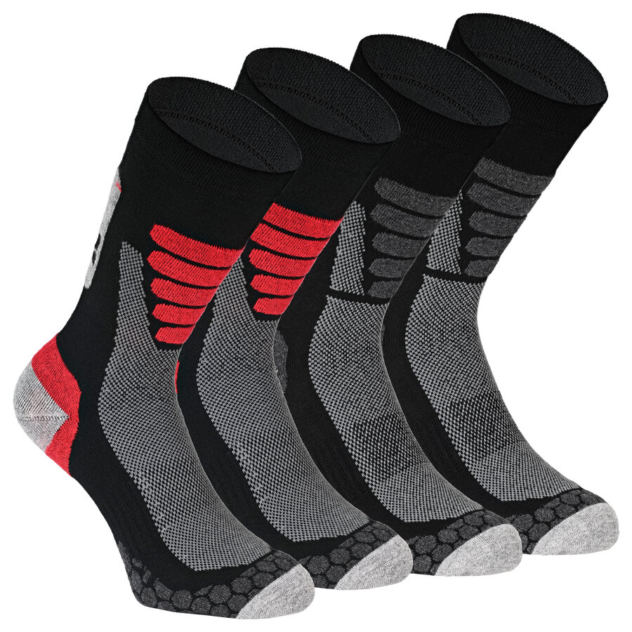 Allwetter Walking Wander-Socken Polsterzonen XTREME schwarz-mix