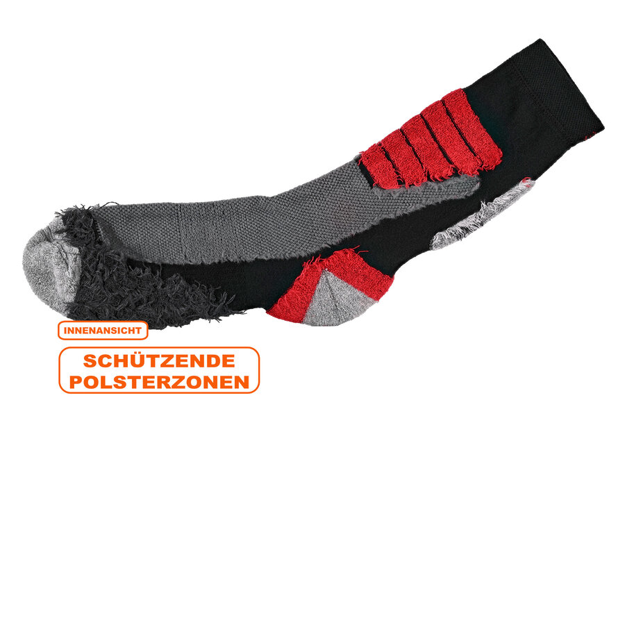 Allwetter Walking Wander-Socken Polsterzonen XTREME schwarz-mix - 6