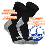 Kühlende Hiking Wander-Socken XTREME schwarz - 2