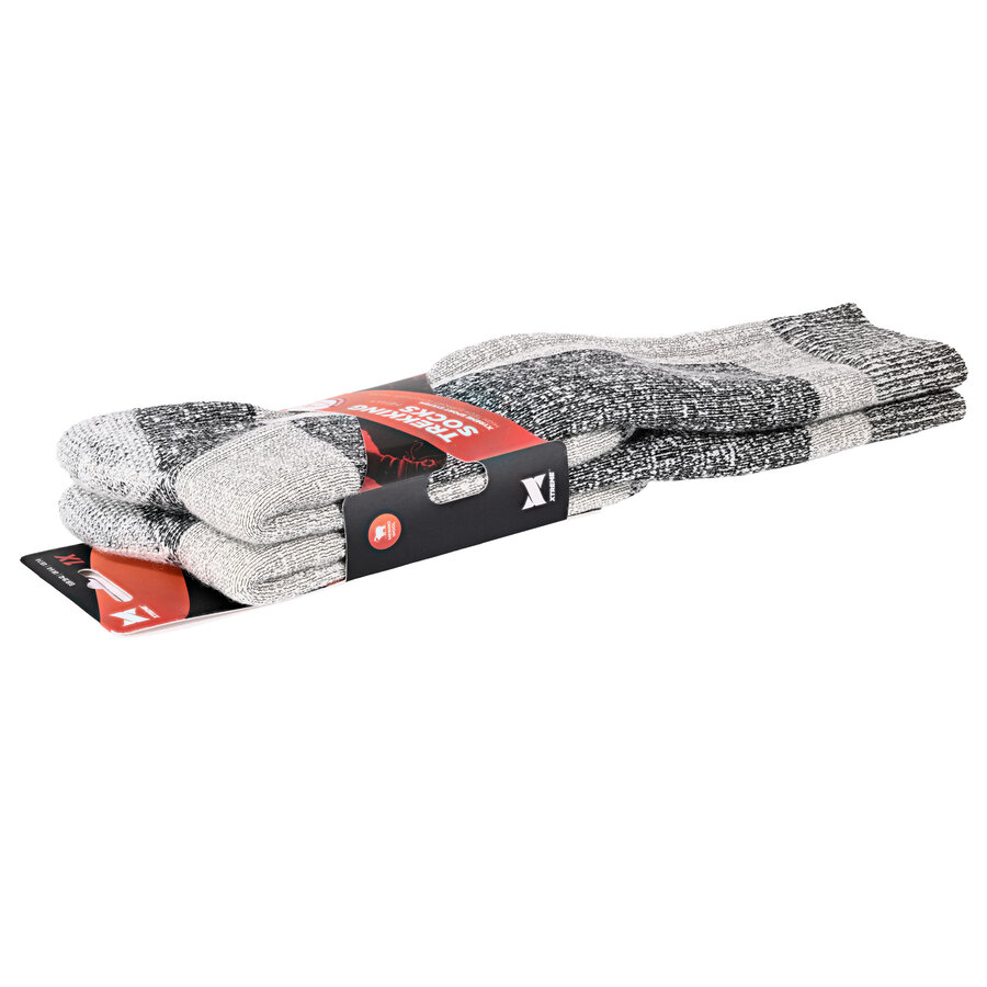 Heavy-Thermo Wander Trekking Kniestrümpfe Merino Wolle XTREME grau - 7