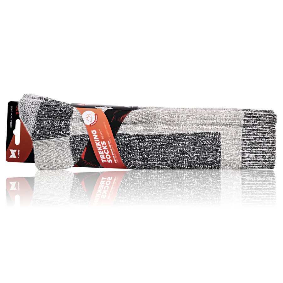 Heavy-Thermo Wander Trekking Kniestrümpfe Merino Wolle XTREME grau - 8