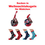 Kinder Weihnachts-Motiv-Socken Mädchen in Christbaum-Kugel Apollo - 2