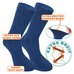 Socken extra breit weit ohne Gummidruck jeansblau - 22