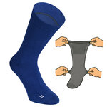 Socken extra breit weit ohne Gummidruck jeansblau - 12