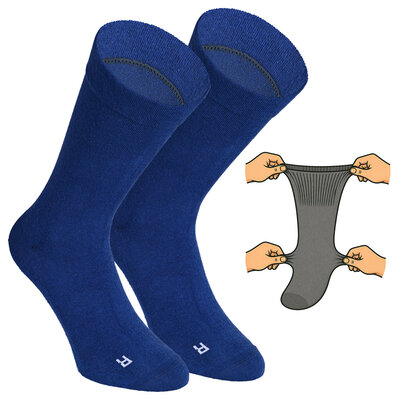 Socken extra breit weit ohne Gummidruck jeansblau