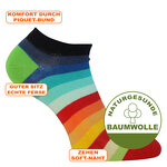 Ringel Sneakersocken Regenbogen Baumwolle - 2