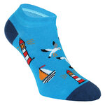 Küstenmotive Sneaker Socken Meer Leuchtturm Möwen - 3