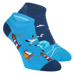 Küstenmotive Sneaker Socken Meer Leuchtturm Möwen - 1
