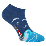 Küstenmotive Sneaker Socken Meer Leuchtturm Möwen - 10