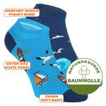 Küstenmotive Sneaker Socken Meer Leuchtturm Möwen - 2