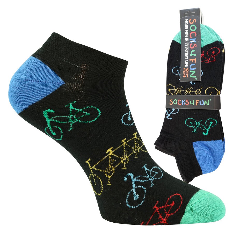 Fahrrad Sneakersocken Radsport Motiv Baumwolle