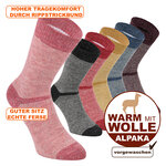 Alpaka-Merino-Wolle Socken Ringel-Trend - 2
