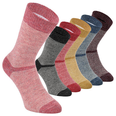 Alpaka-Merino-Wolle Socken Ringel-Trend