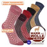 Alpaka-Merino-Wolle Socken Folklore-Trend - 2