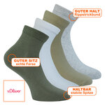 Kurz-Socken s.Oliver minzgrün-oliv-grau-weiß-mix - 2