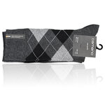 Herrensocken ohne Gummidruck Argyle Karo Muster Camano anthrazit - 2