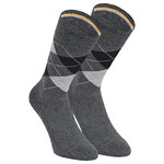Herrensocken ohne Gummidruck Argyle Karo Muster Camano anthrazit - 1