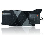 Herrensocken ohne Gummidruck Argyle Karo Muster Camano anthrazit - 13