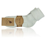 Alpaka-Wolle Umschlagsocken beige-wollweiß - 10