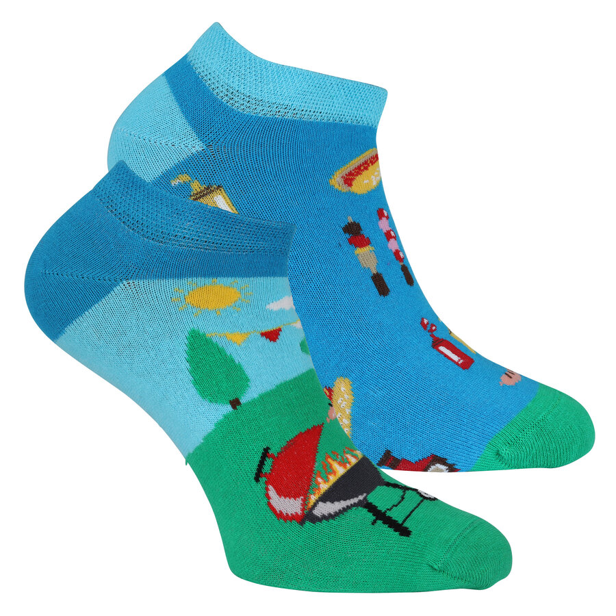 BBQ Grillfest Sneakersocken Bambus