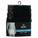 Herren Boxershorts nahtlos Baumwolle Apollo schwarz - 2