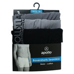 Herren Boxershorts nahtlos Baumwolle Apollo grau schwarz mix - 2