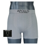 Herren Boxershorts nahtlos Baumwolle Apollo grau schwarz mix - 13