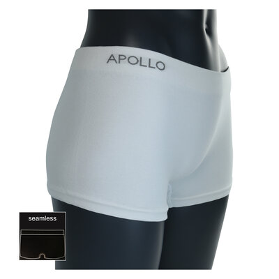 Damen-Hipster-Slips nahtlos Baumwolle Apollo weiß