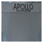 Herrenslips nahtlos Baumwolle Apollo grau schwarz mix - 13