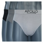 Herrenslips nahtlos Baumwolle Apollo grau schwarz mix - 4
