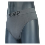 Herrenslips nahtlos Baumwolle Apollo grau schwarz mix - 10
