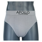 Herrenslips nahtlos Baumwolle Apollo grau schwarz mix - 5
