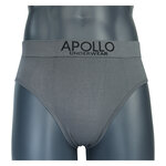 Herrenslips nahtlos Baumwolle Apollo grau schwarz mix - 9