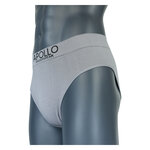 Herrenslips nahtlos Baumwolle Apollo grau schwarz mix - 6